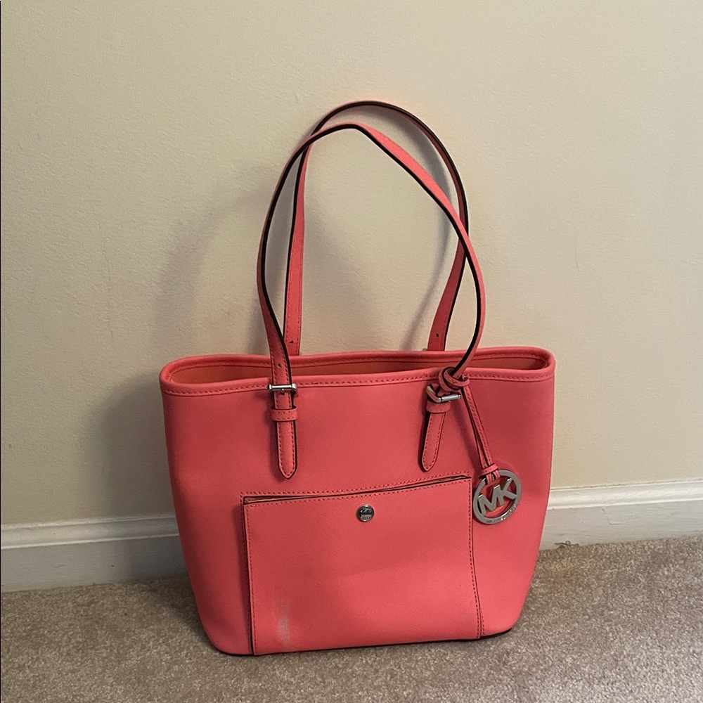 Michael Kors Coral Tote Bag